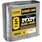 Core Tarps Heavy Duty Tarp, 24 ft L x 0.5 mm H x 24 ft W, 5 Mil, Silver/Black, Polyethylene CT-501-24X24 - alternate 1